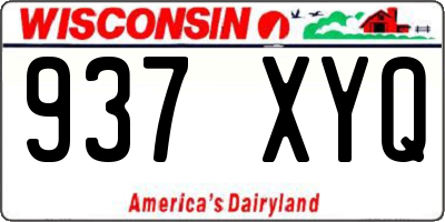 WI license plate 937XYQ