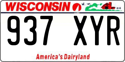 WI license plate 937XYR