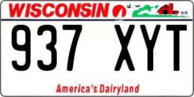 WI license plate 937XYT