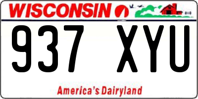 WI license plate 937XYU