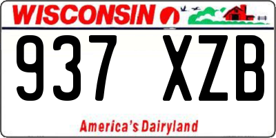 WI license plate 937XZB