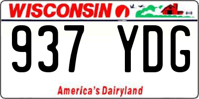 WI license plate 937YDG