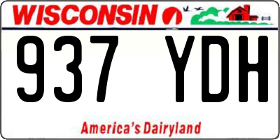WI license plate 937YDH