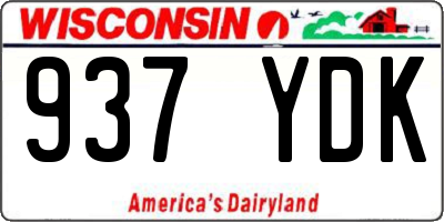 WI license plate 937YDK