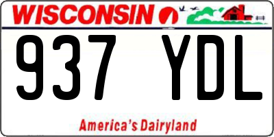 WI license plate 937YDL
