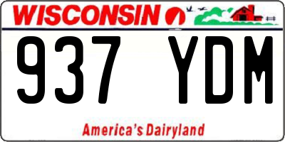 WI license plate 937YDM