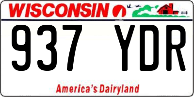 WI license plate 937YDR