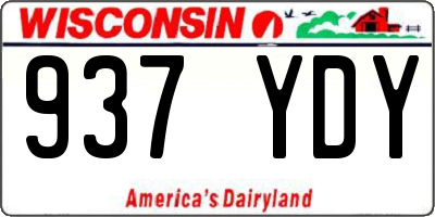 WI license plate 937YDY