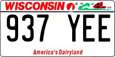 WI license plate 937YEE
