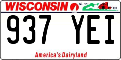 WI license plate 937YEI