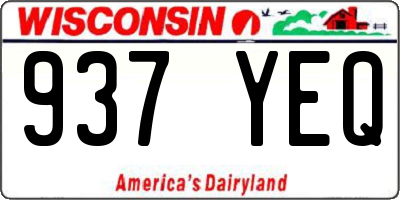 WI license plate 937YEQ