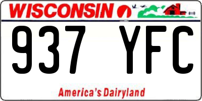 WI license plate 937YFC