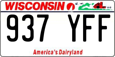 WI license plate 937YFF