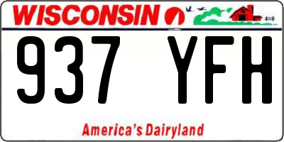 WI license plate 937YFH