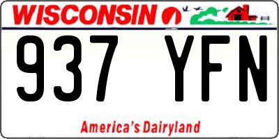 WI license plate 937YFN