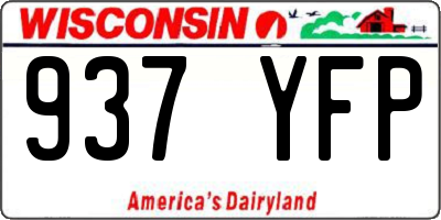 WI license plate 937YFP