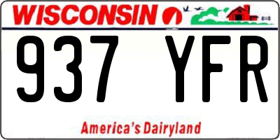 WI license plate 937YFR