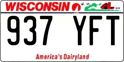 WI license plate 937YFT