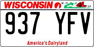 WI license plate 937YFV