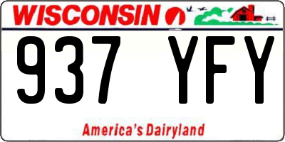 WI license plate 937YFY