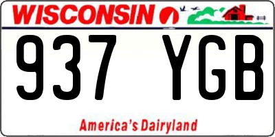 WI license plate 937YGB