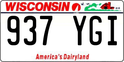 WI license plate 937YGI