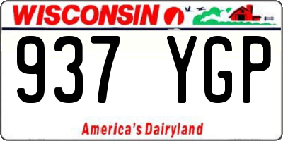 WI license plate 937YGP