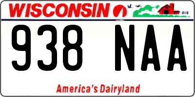 WI license plate 938NAA