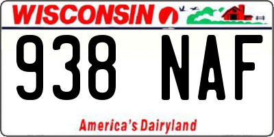 WI license plate 938NAF