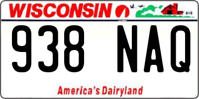 WI license plate 938NAQ