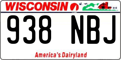 WI license plate 938NBJ