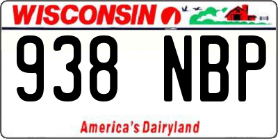 WI license plate 938NBP