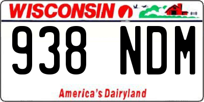 WI license plate 938NDM