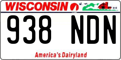 WI license plate 938NDN