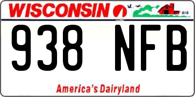 WI license plate 938NFB