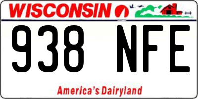 WI license plate 938NFE