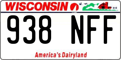 WI license plate 938NFF