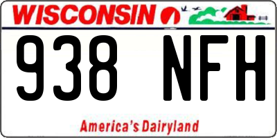 WI license plate 938NFH