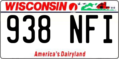 WI license plate 938NFI