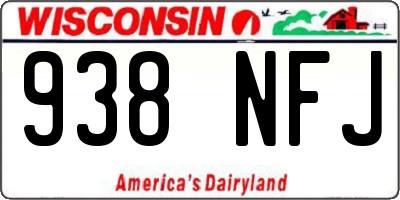 WI license plate 938NFJ