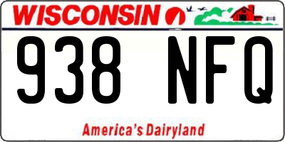 WI license plate 938NFQ
