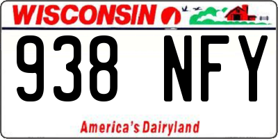 WI license plate 938NFY