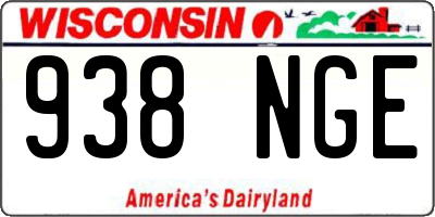 WI license plate 938NGE