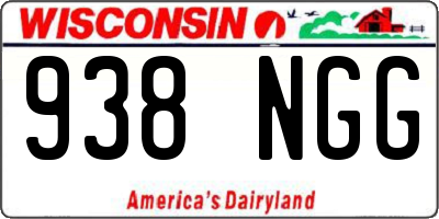 WI license plate 938NGG