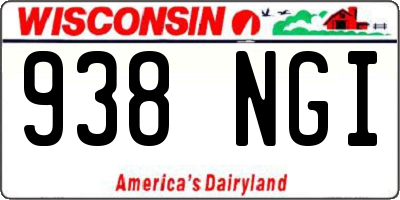 WI license plate 938NGI