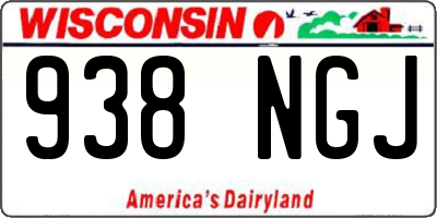 WI license plate 938NGJ