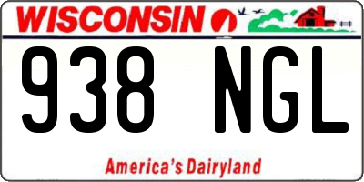 WI license plate 938NGL