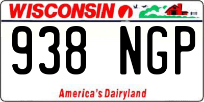 WI license plate 938NGP