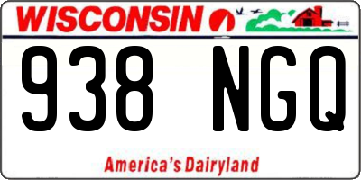 WI license plate 938NGQ