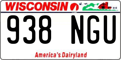 WI license plate 938NGU